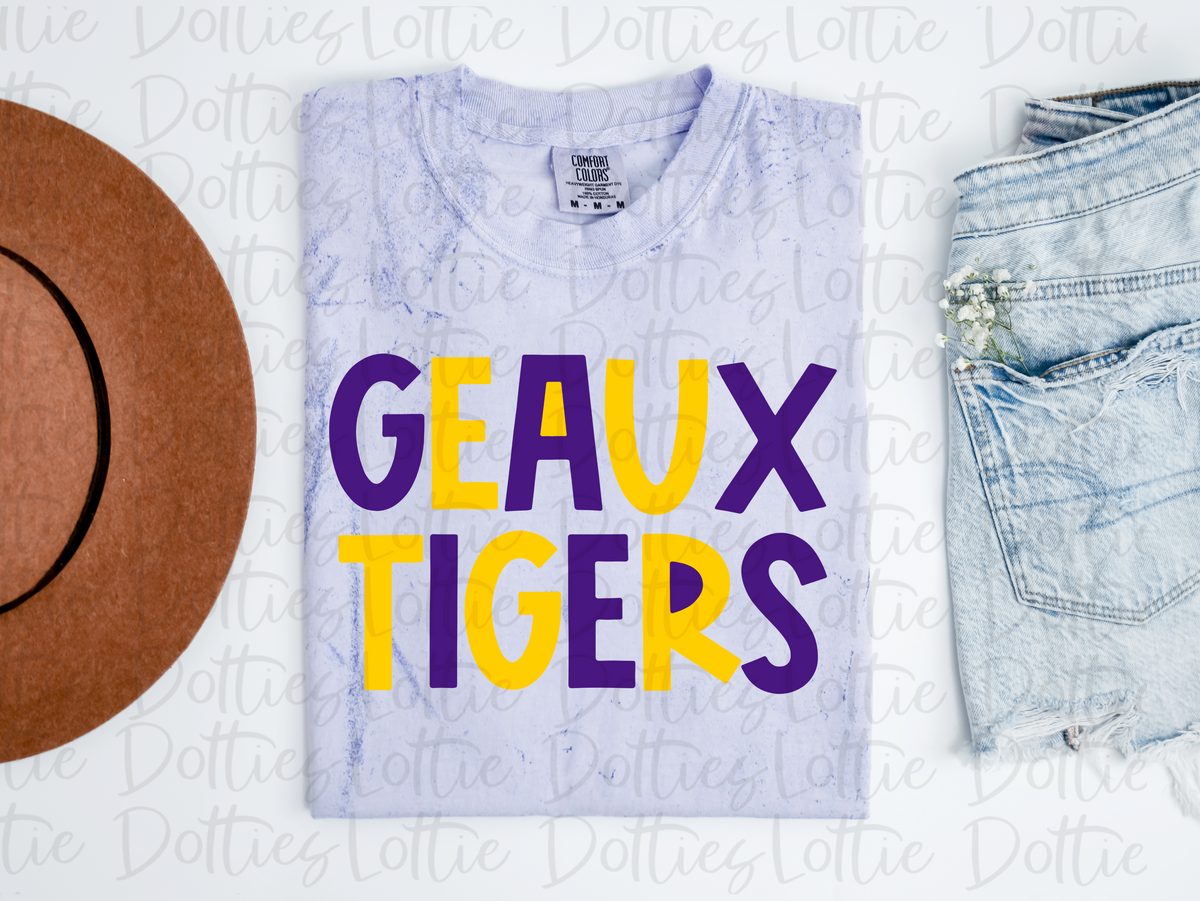 Geaux Tigers Hand Drawn Sublimation Design