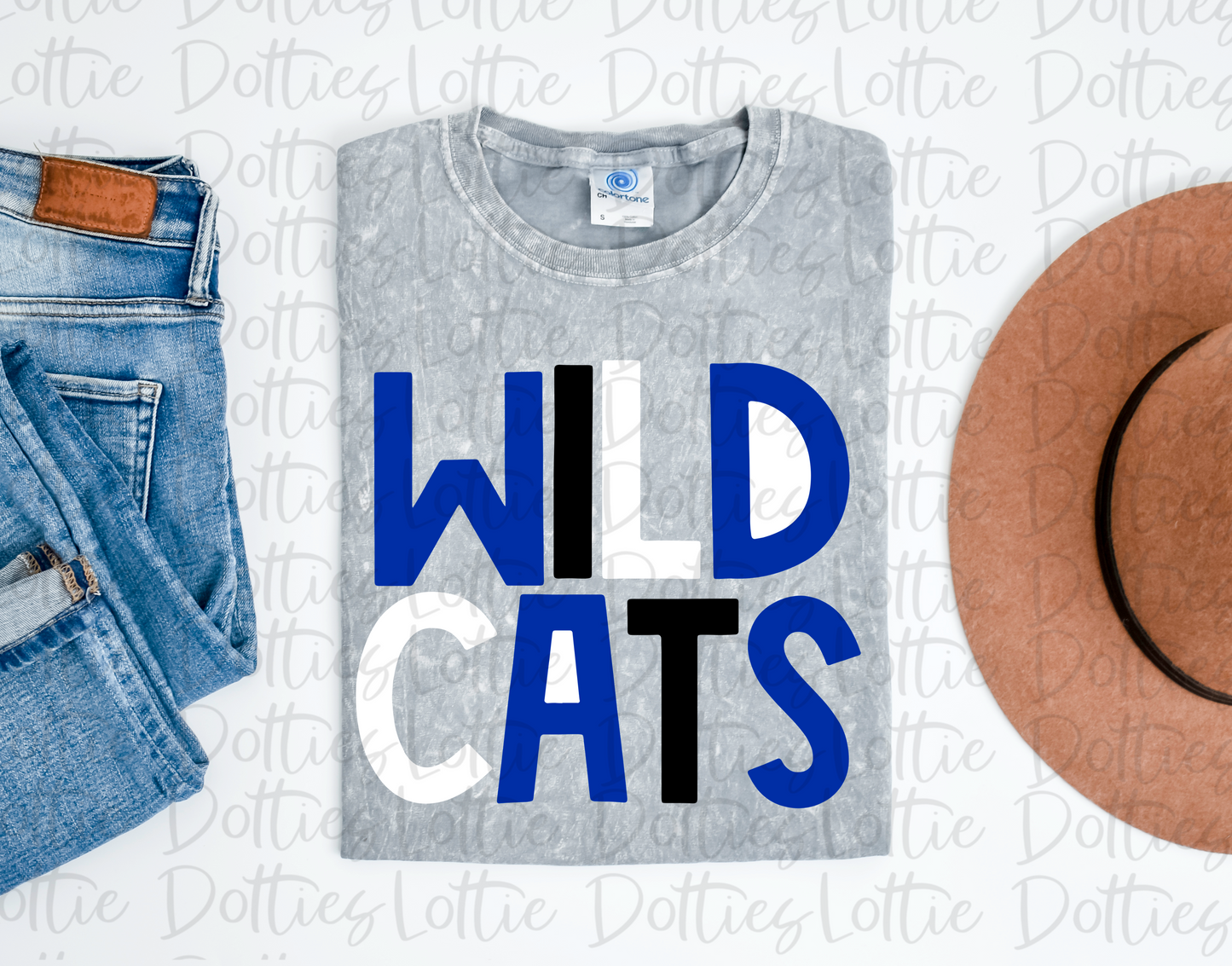 Wildcats Png - Wildcats Sublimation Design - Digital Download - Blue, Black and White