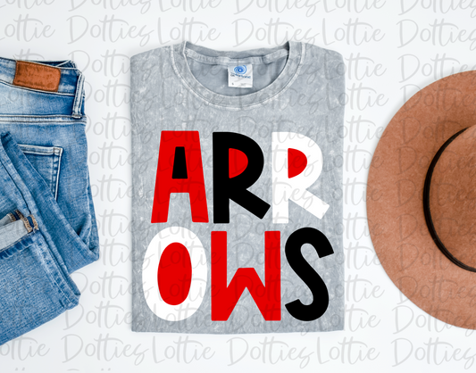 Arrows - PNG - sublimation design - Digital Download - Red, Black and White