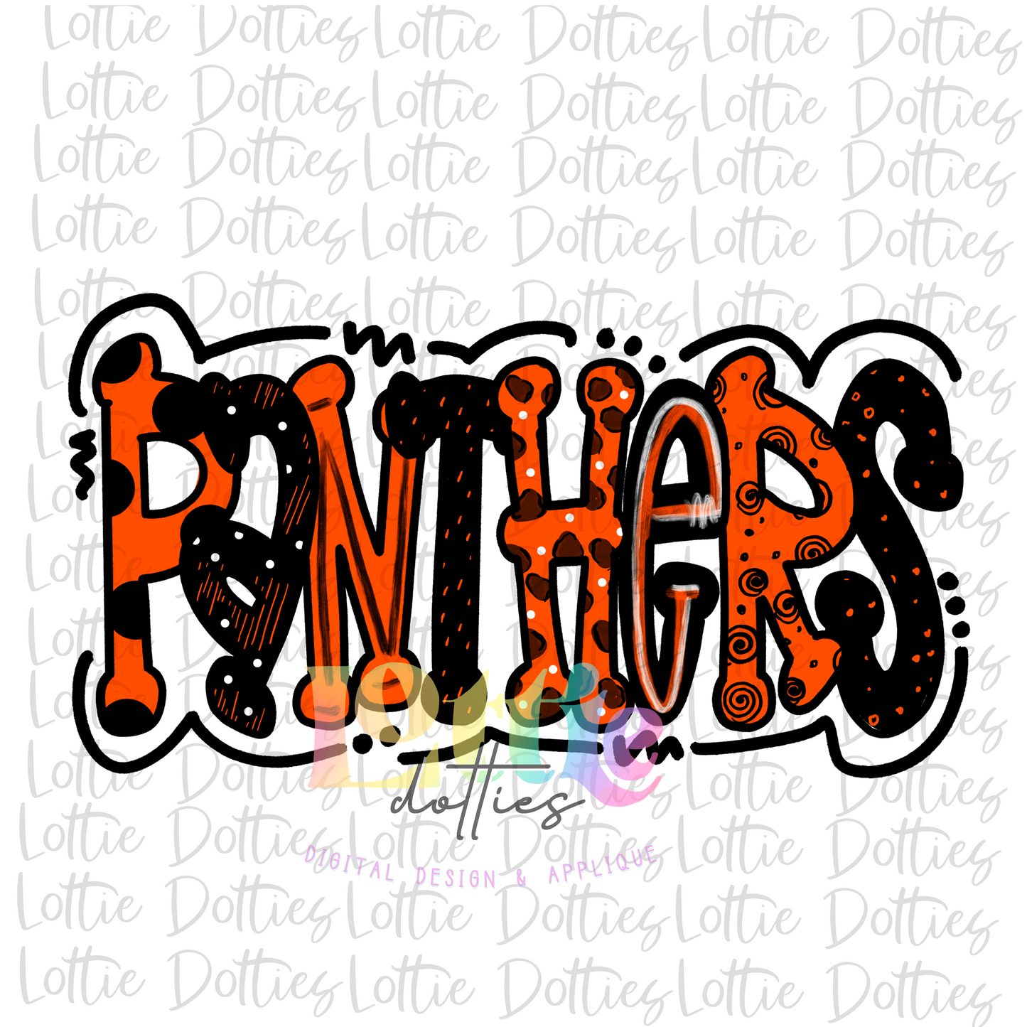 Panthers PNG - Panthers Sublimation - Digital Download - Orange and Black