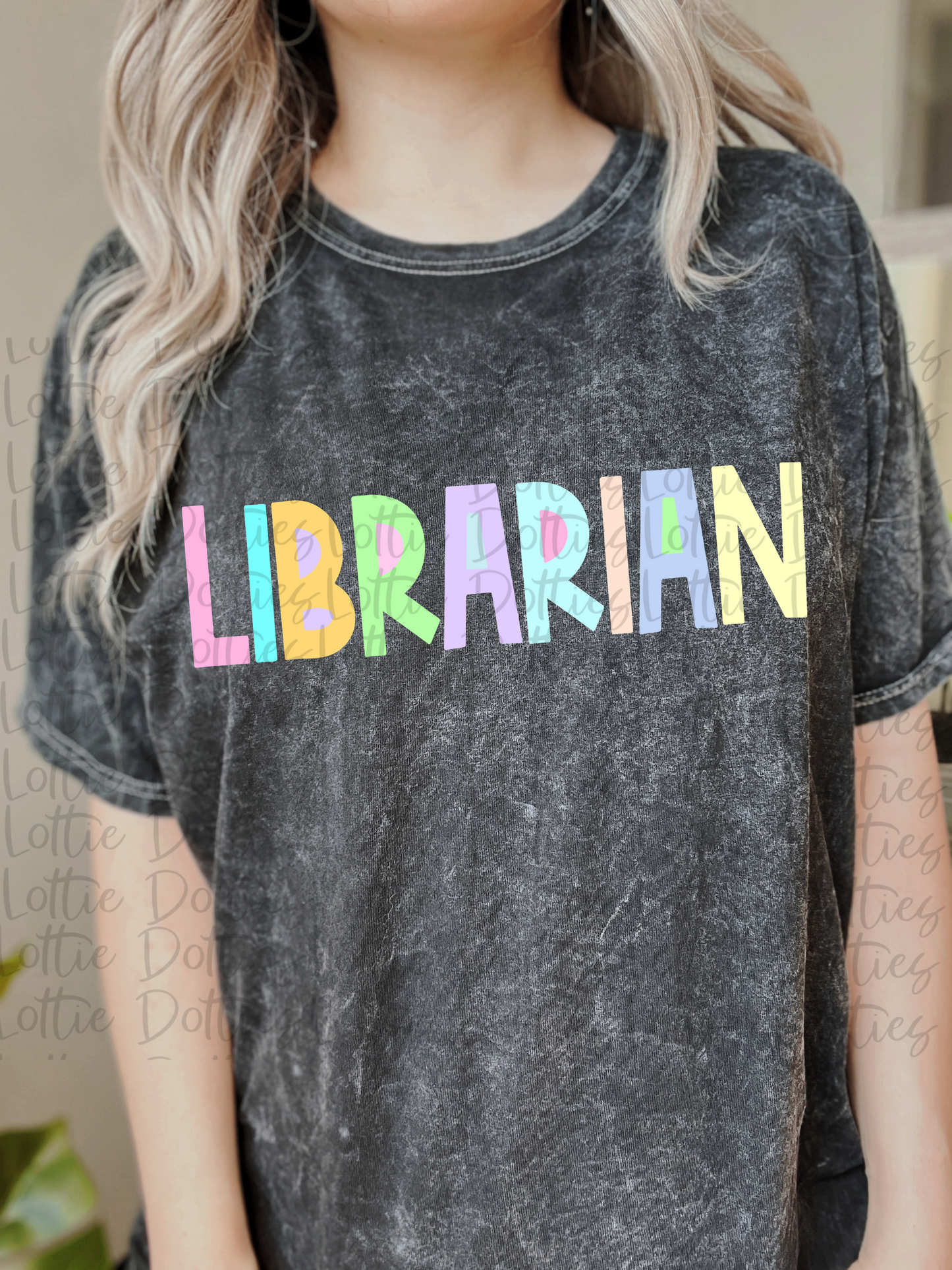 Librarian PNG - Teacher Sublimation - Digital Download -Pastel Filled