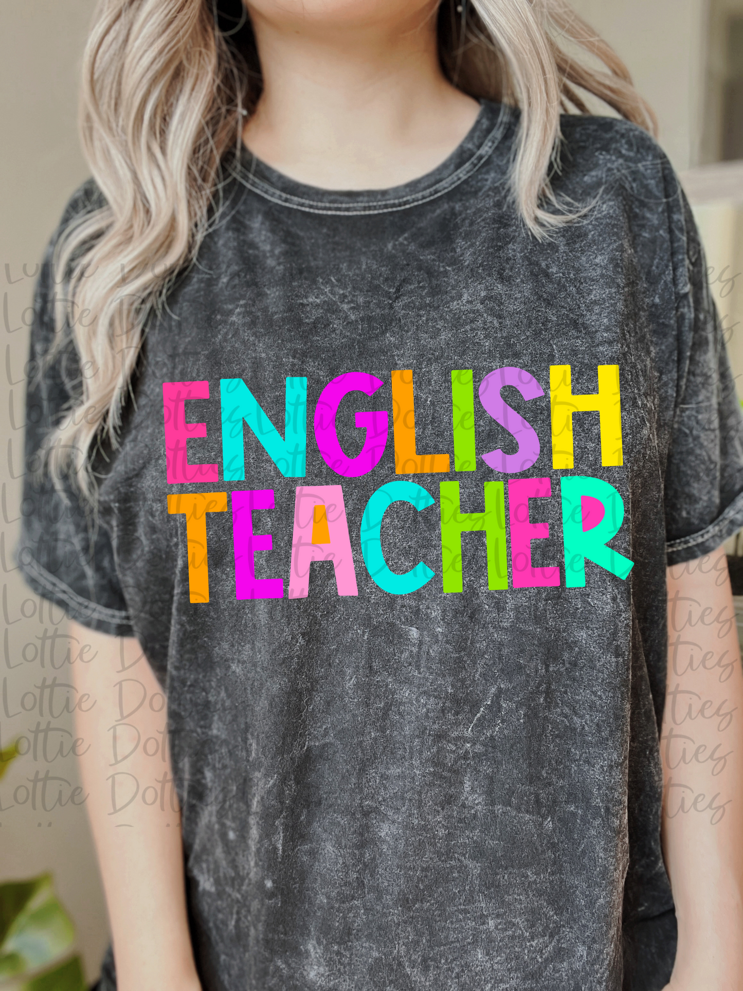 English Teacher - PNG - Back To School - Sublimation - Digital Download - Bright Filled
