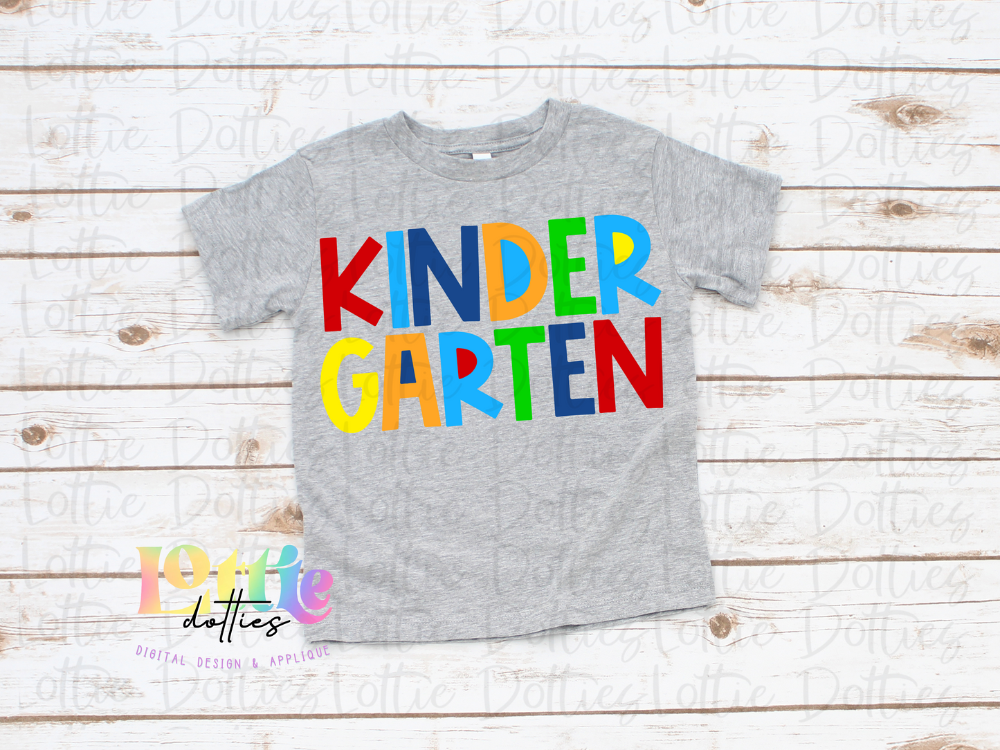 Kindergarten - PNG - Back To School - Sublimation - Digital Download - Pirmary Colors