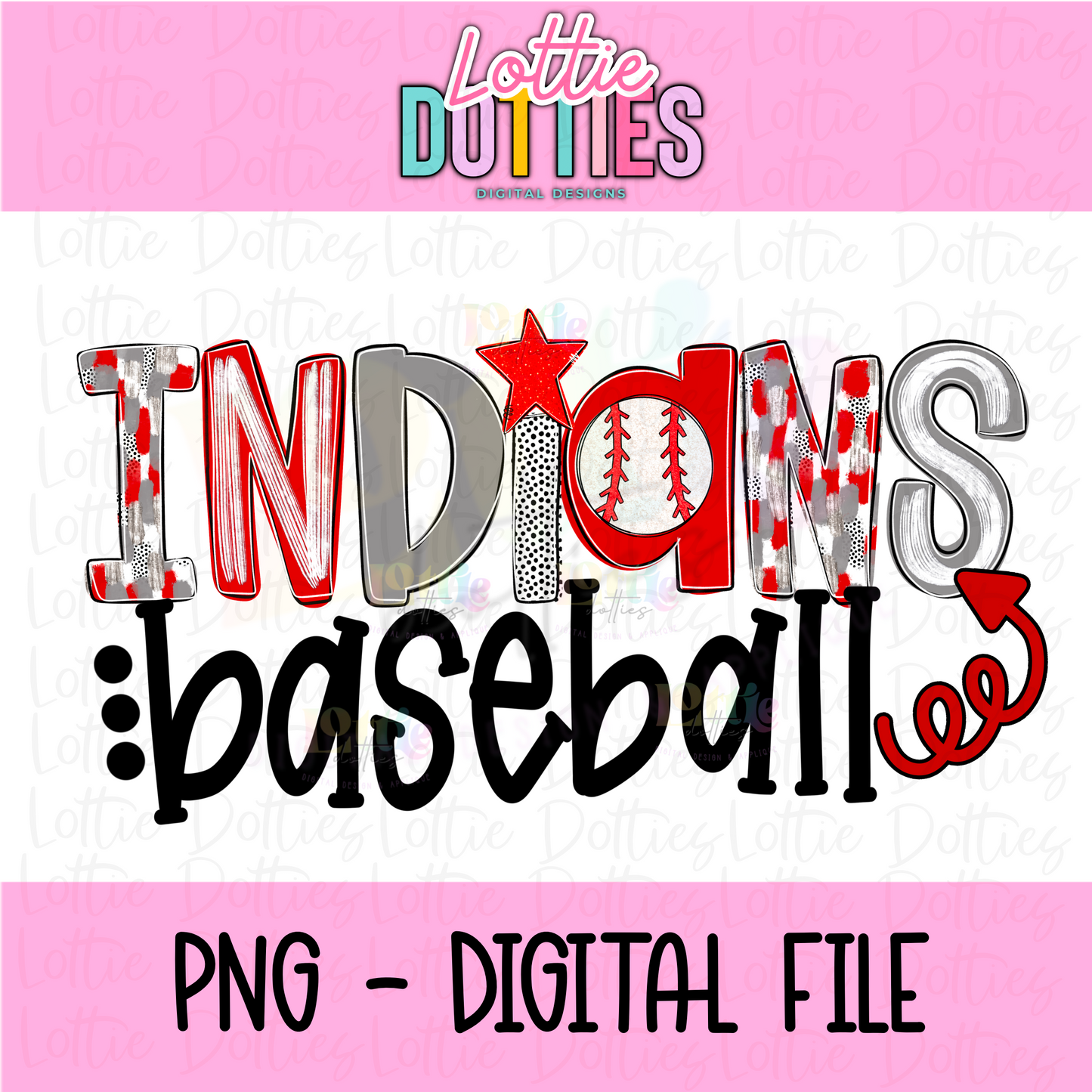 Baseball Indians Png - Indians Sublimation Design - Digital Download