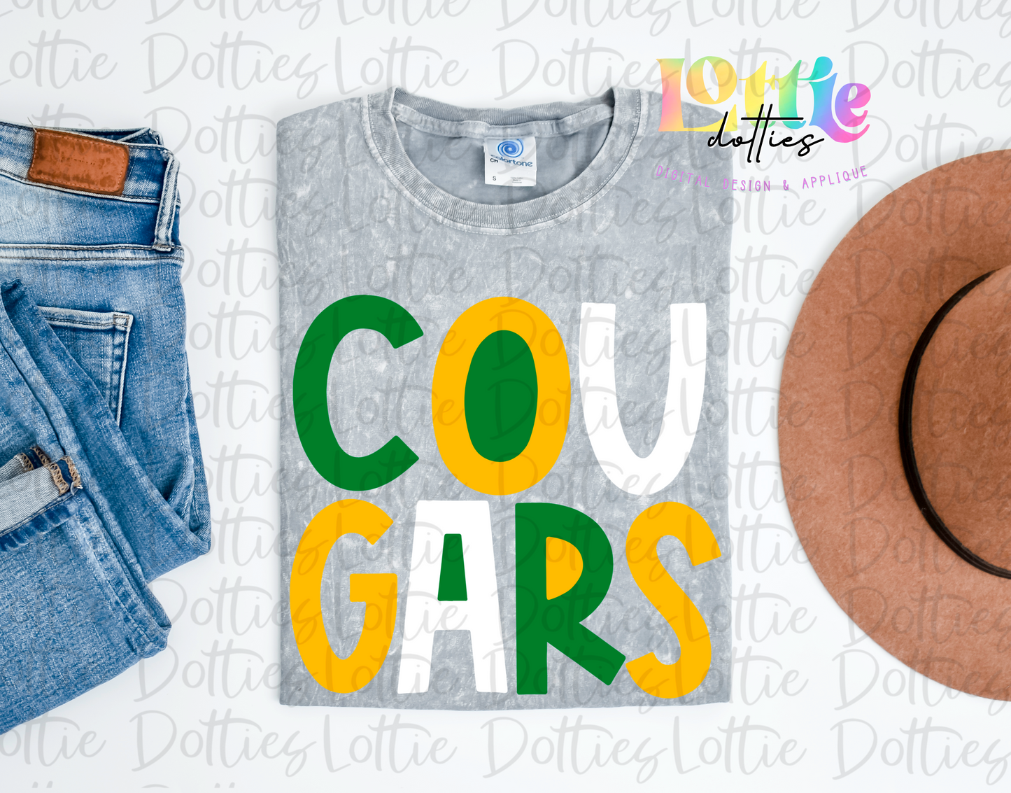 Cougars Png - Cougars Sublimation - Digital Download - Green and Gold