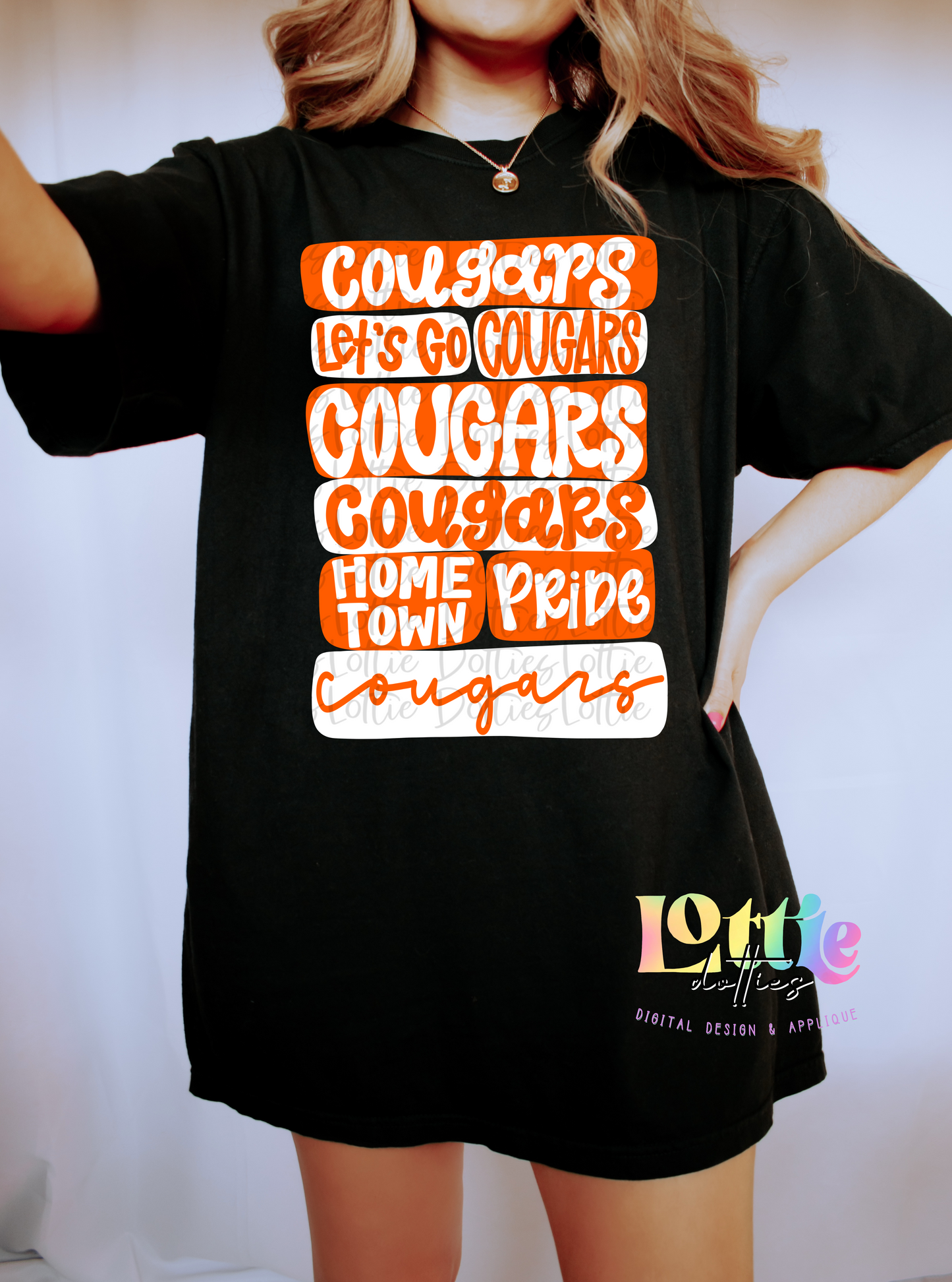 Cougars PNG - Digital Download - Sublimation Design - Orange and White