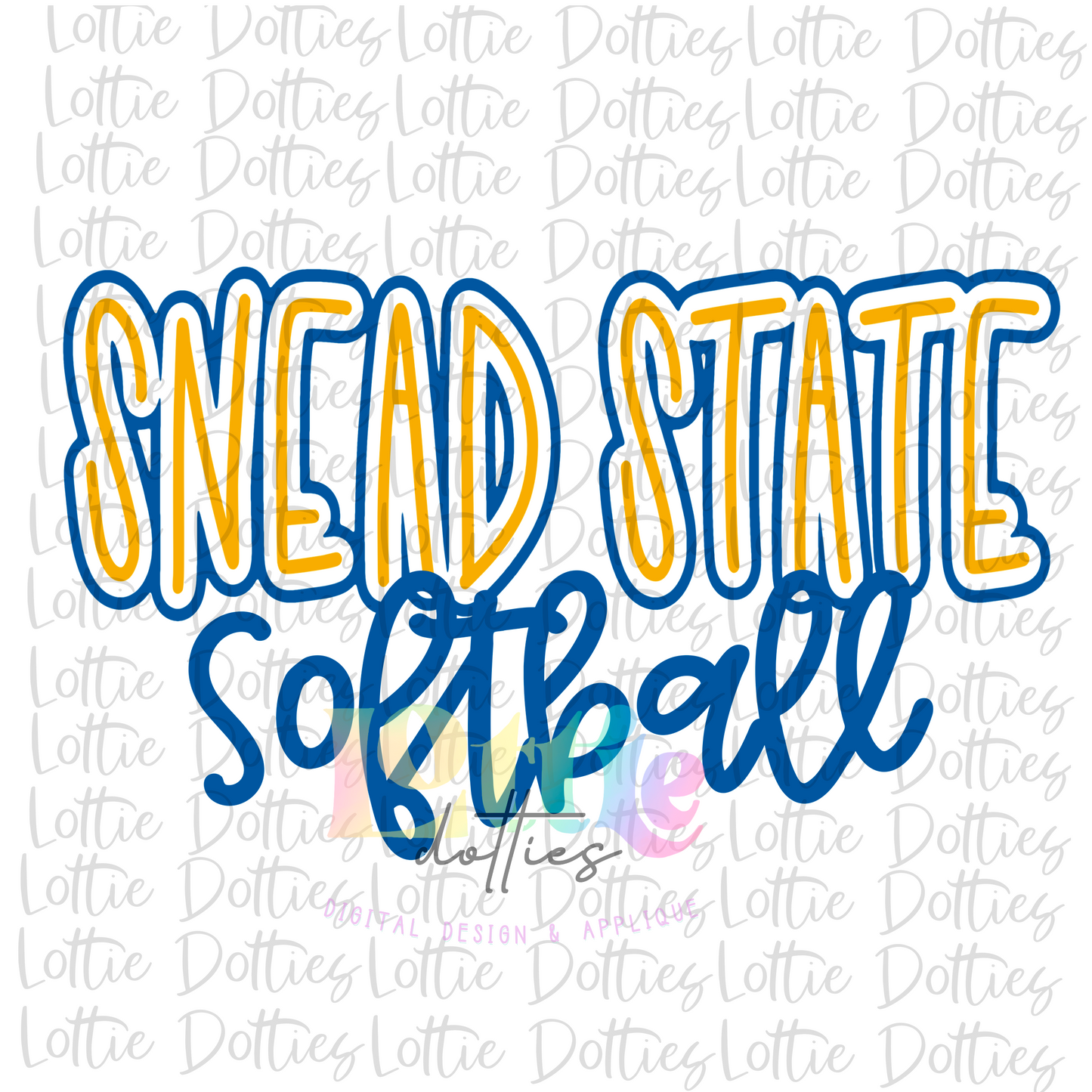 Snead State Softball PNG - Softball sublimation design - Digital Download