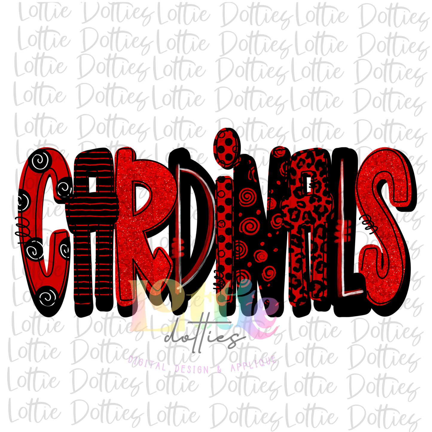 Cardinals PNG - Cardinals Sublimation design - Digital Download - Red and Black