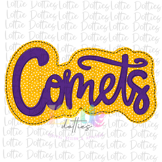 Comets - PNG - Comets - Sublimation - Digital Download - Purple and Gold