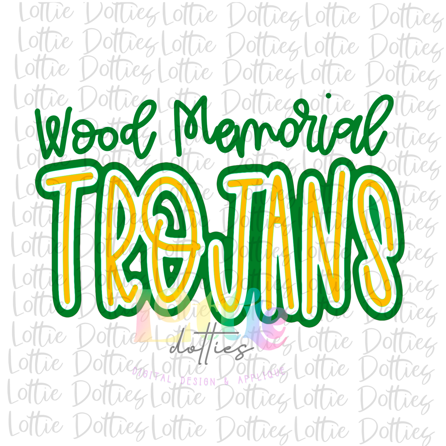 Wood Memorial Trojans - PNG - Trojans sublimation - Digital Download -