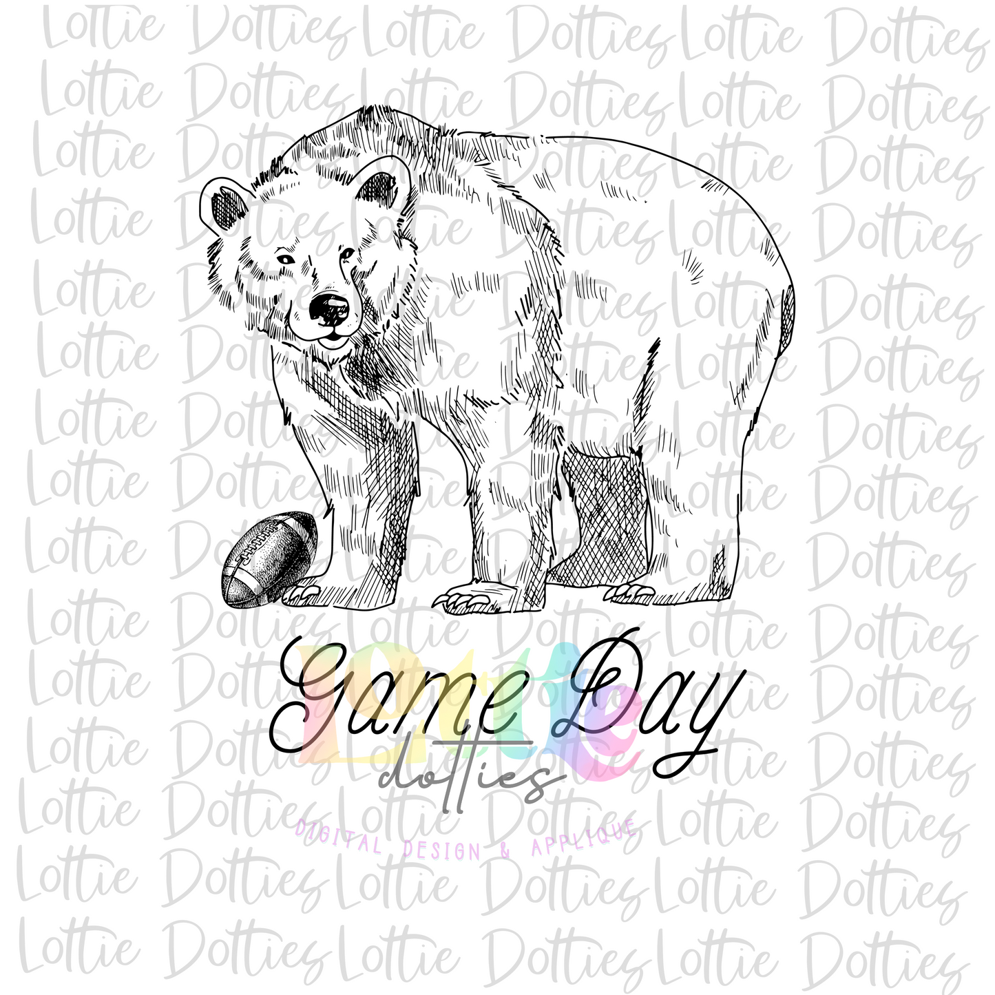 Game Day Bears - PNG - Game Day - Sublimation - Digital Download