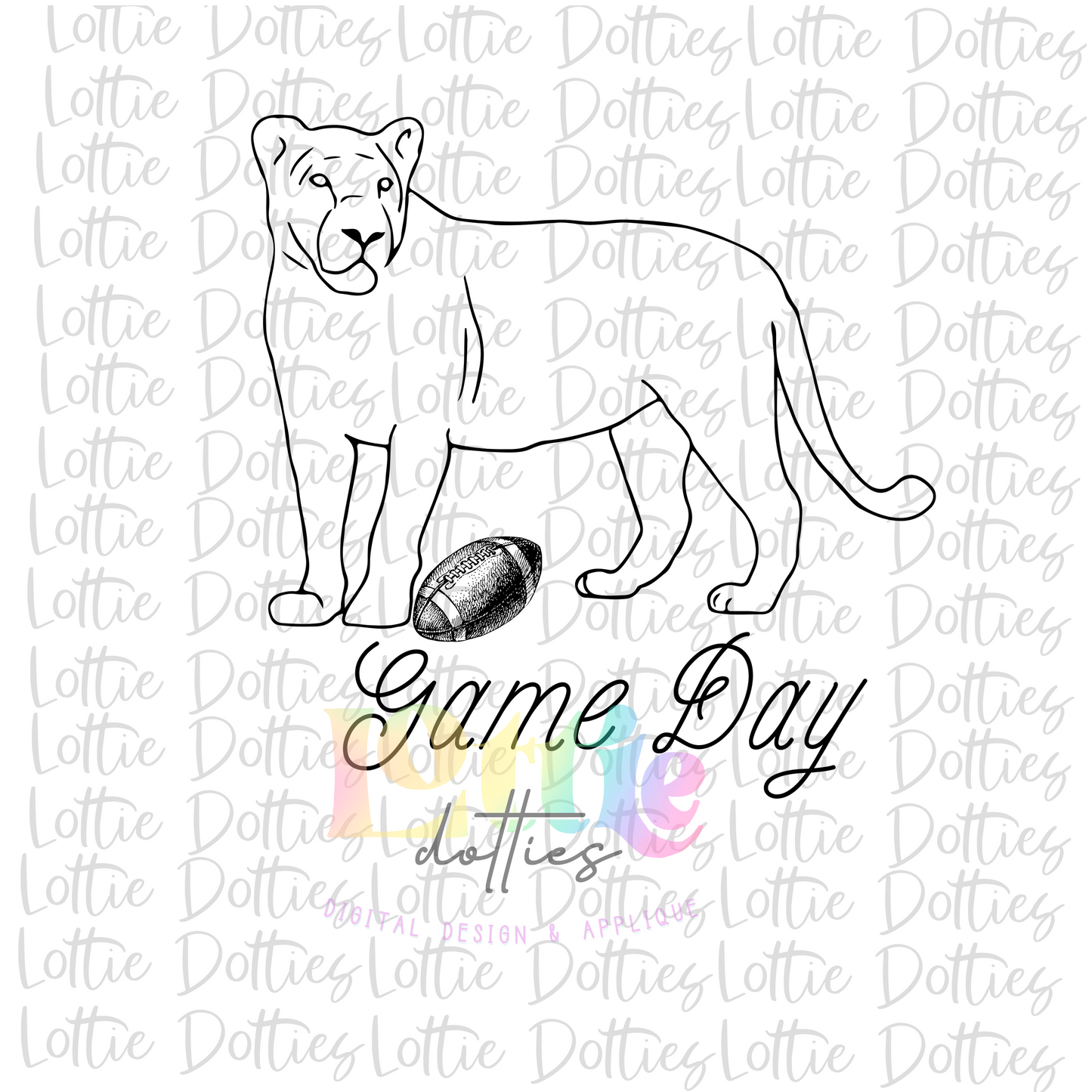 Game Day Panthers - PNG - Game Day - Sublimation - Digital Download