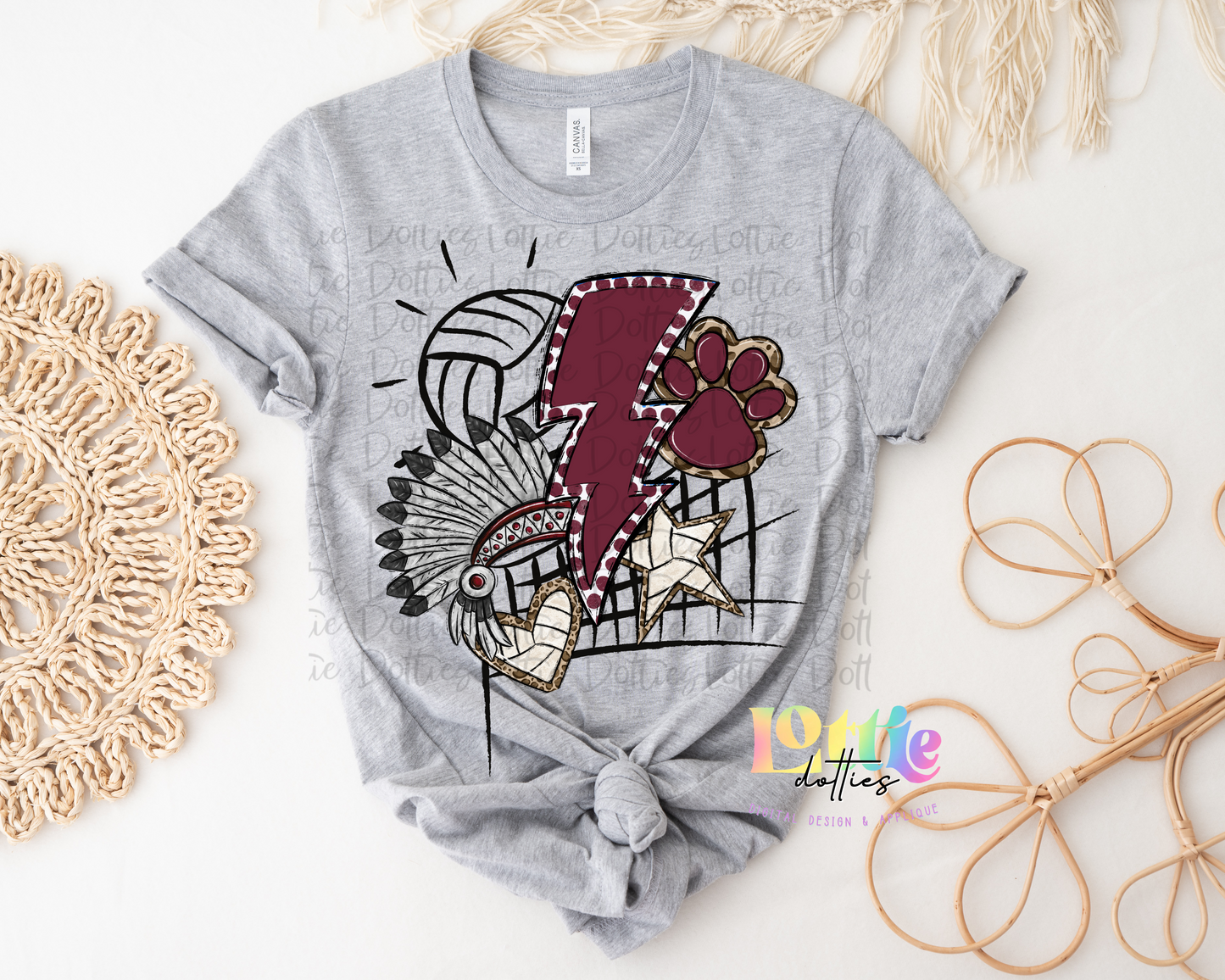 Warrior Volleyball Png - Warriors Sublimation Design - Digital Download - Maroon