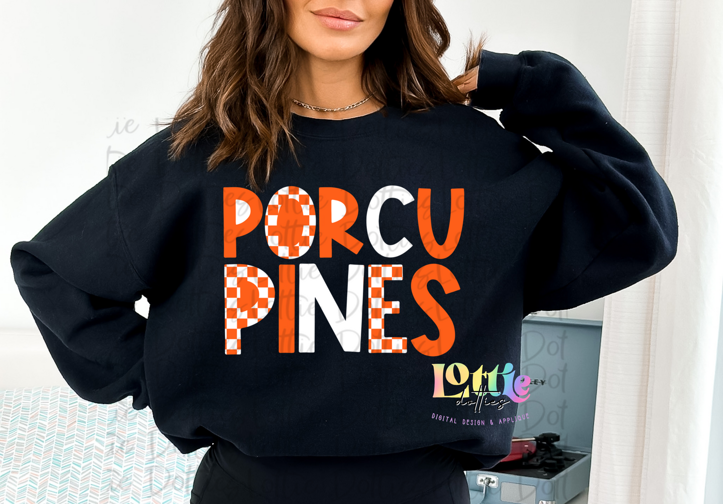 Porcupines PNG - Porcupines Sublimation - Digital Download - Orange and White Checker