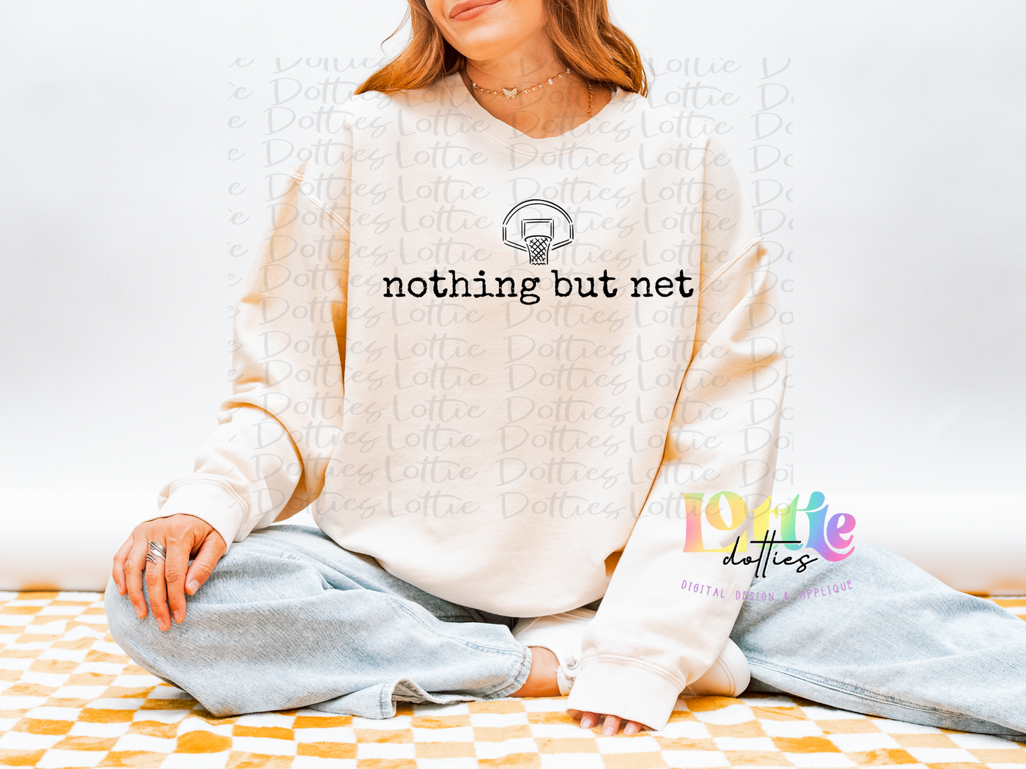 Nothing But Net PNG | Basketball Sublimation Design | Game Day Shirt Graphic | Sports Team Digital Download