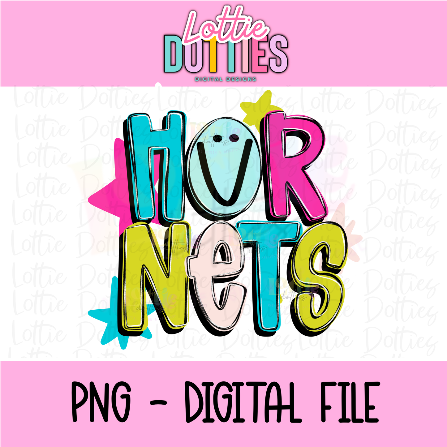 Hornets PNG - Hornets design - Digital Download - Mascot Design - Bright Mascot Design