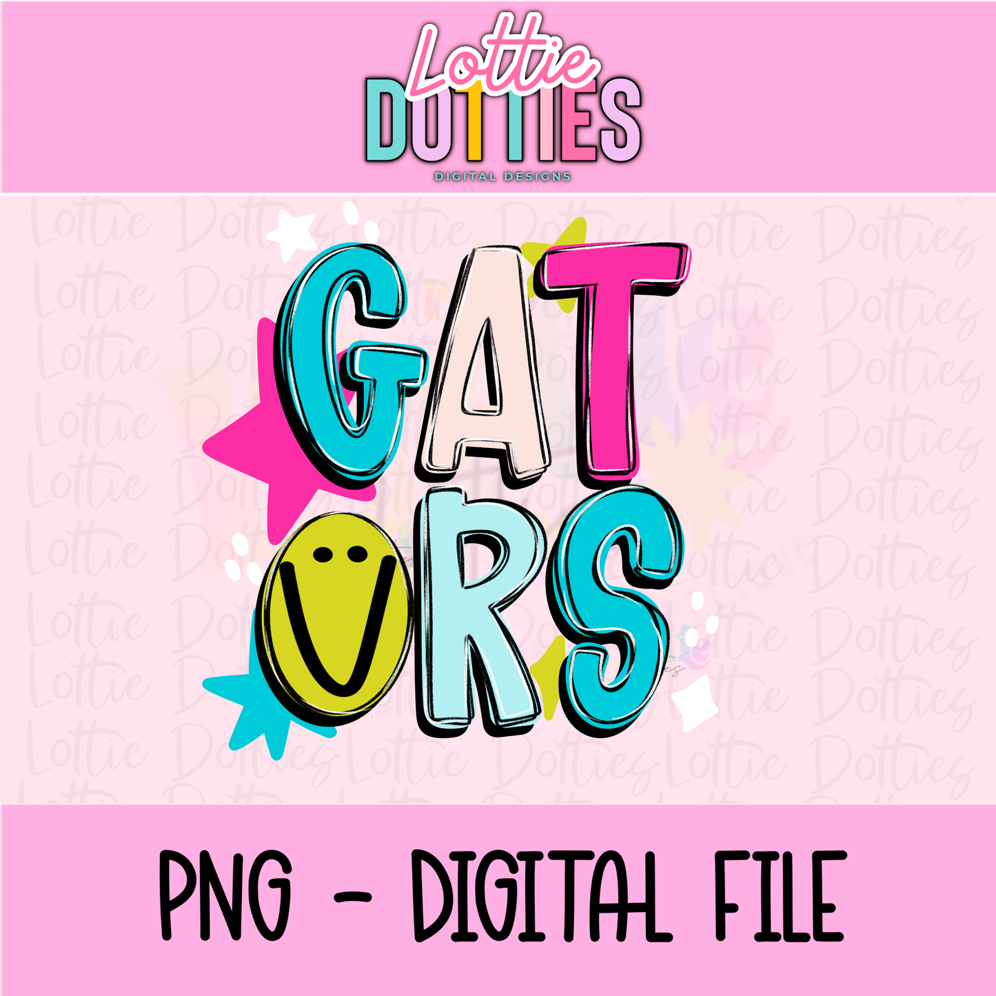 Gators PNG - Digital Download - Bright Mascot Design