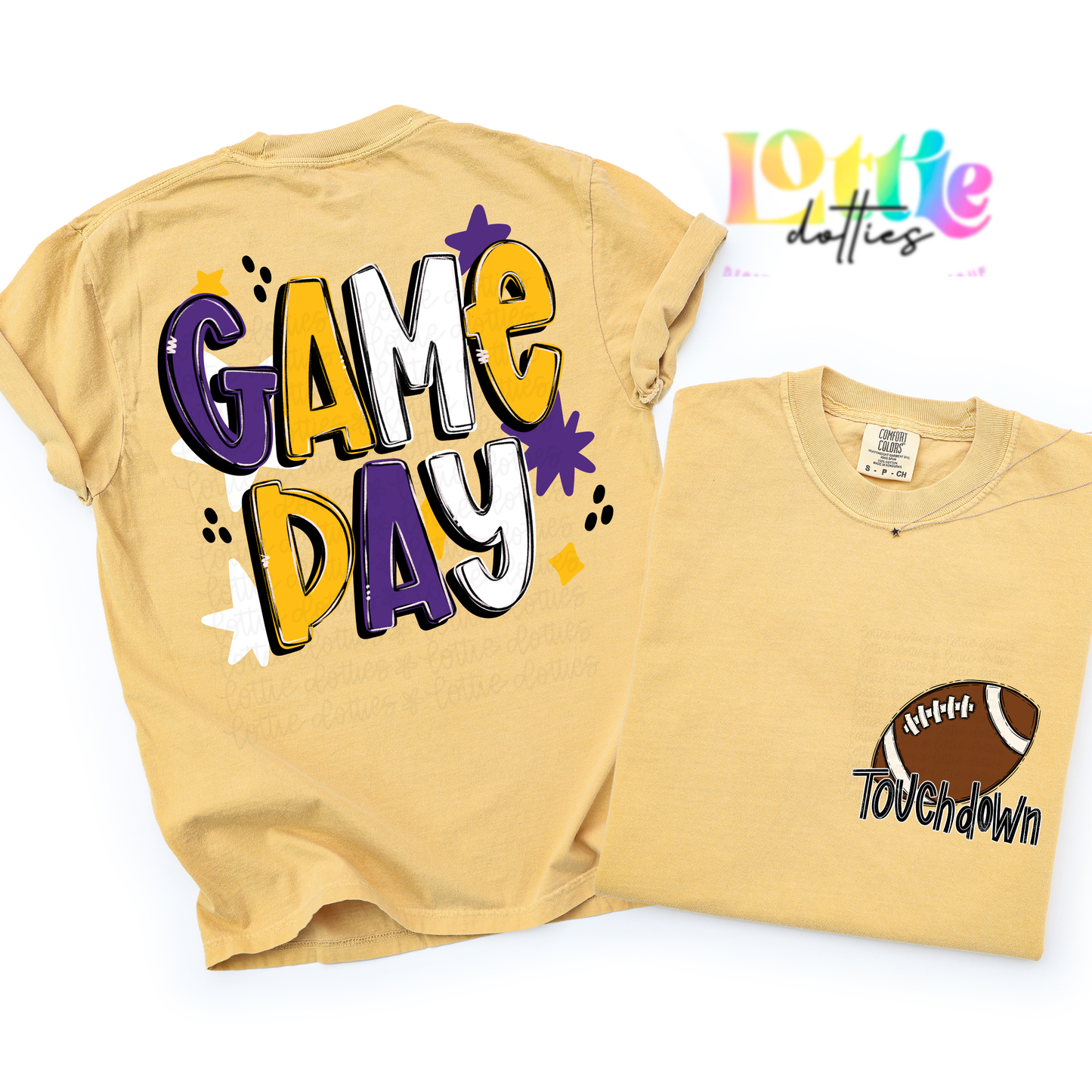 Game Day PNG - Purple and Gold Game Day - Digital Download