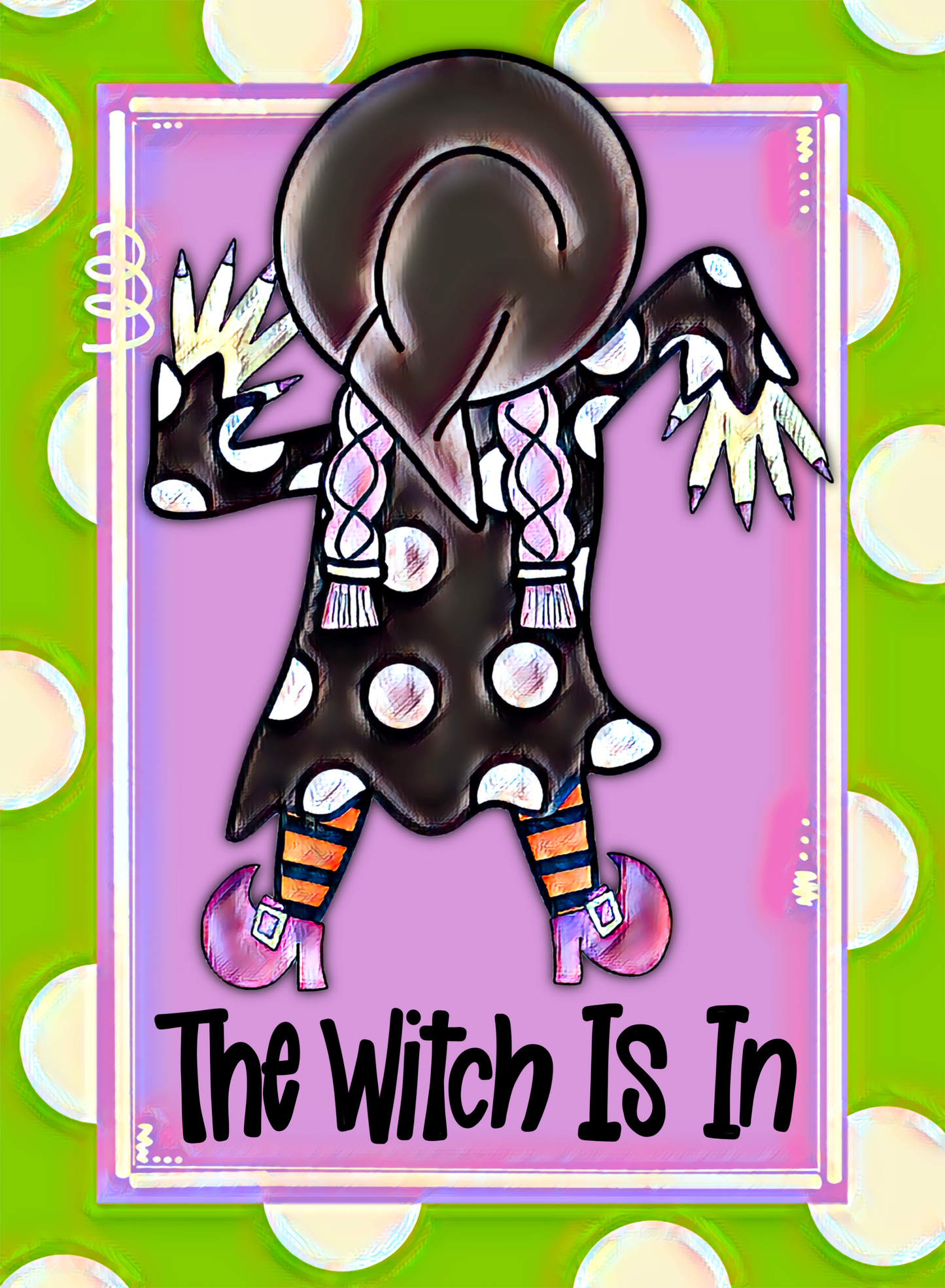 The Witch Is In Flag Png - Halloween Sublimation Design - Digital Download