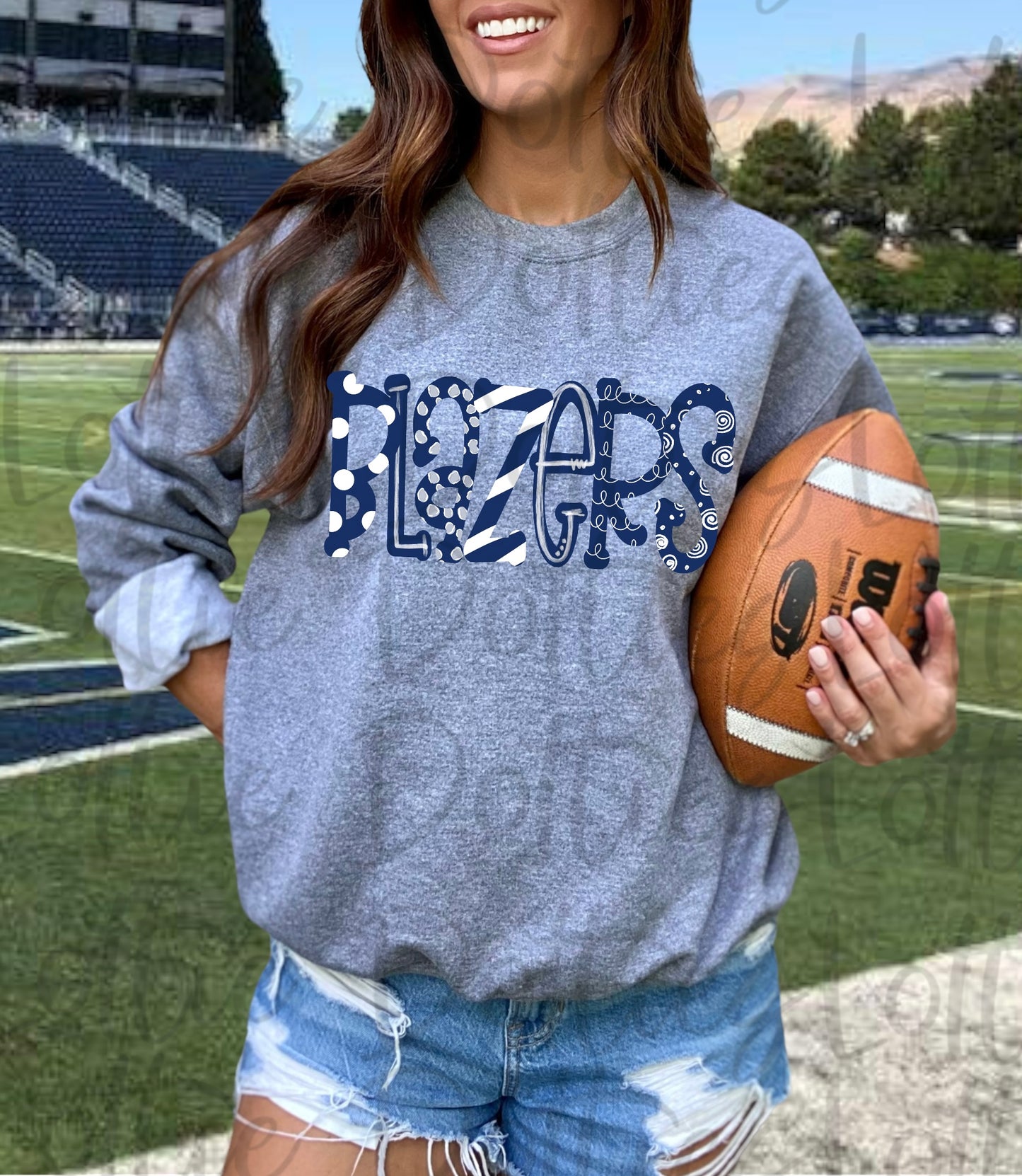 Blazers PNG - Blazers Sublimation - Digital Download - Navy and White
