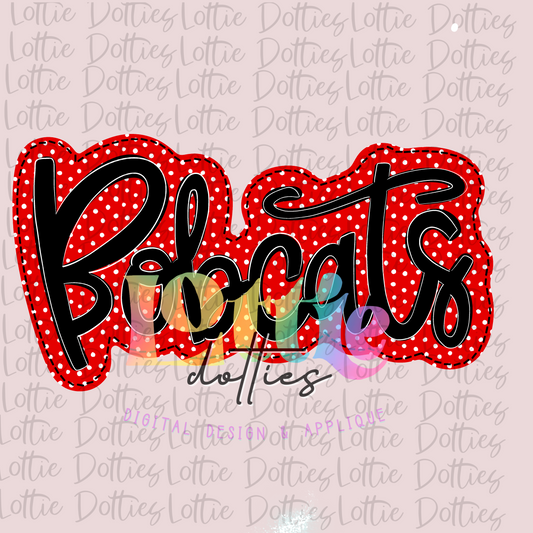Bobcats PNG - Bobcats  sublimation design - Digital Download - Red and Black