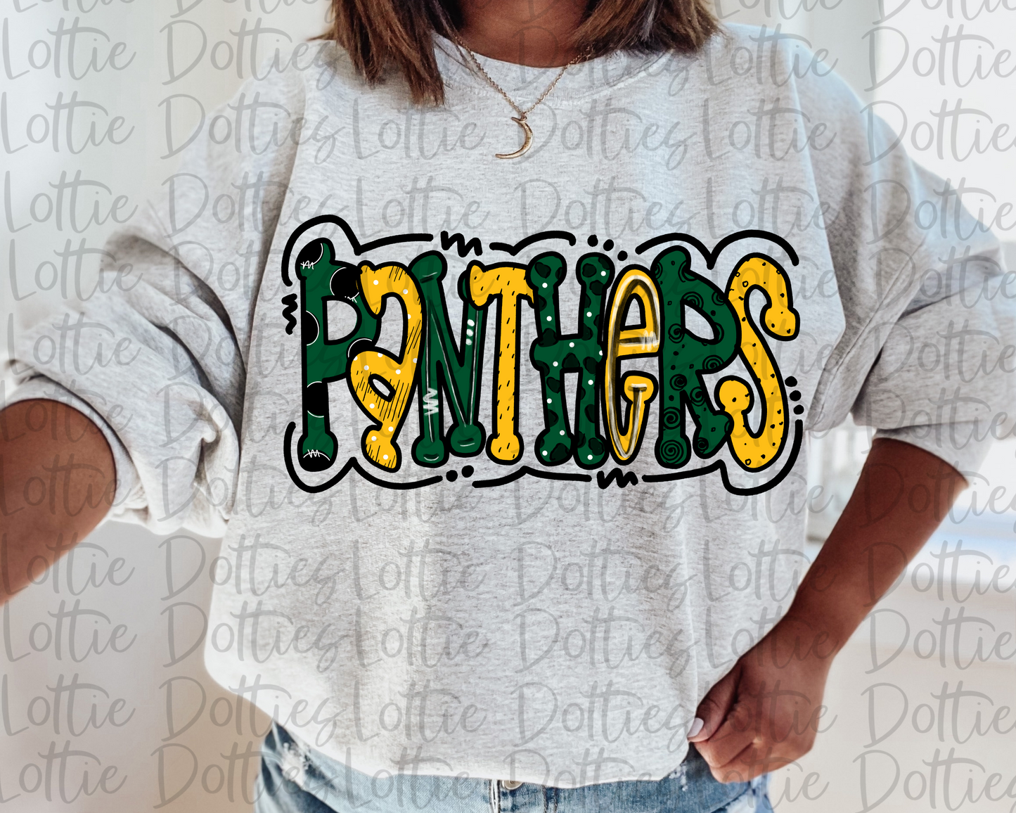 Panthers PNG - Panthers Sublimation - Digital Download Dark Green and Yellow Gold