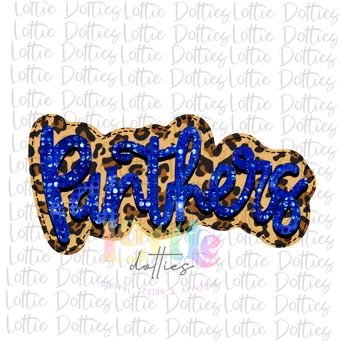 Panthers PNG - Panthers Sublimation - Digital Download - Royal Rhinestone and Leopard