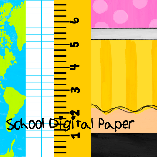 School Digital Paper - Digital paper - Instant Download - Digital Download