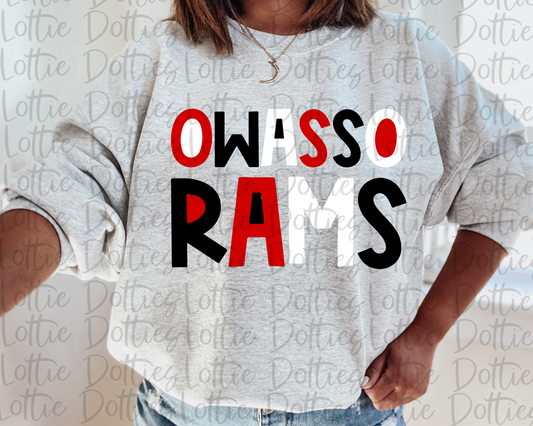 OWASSO Rams PNG - Rams Sublimation design - Digital Download