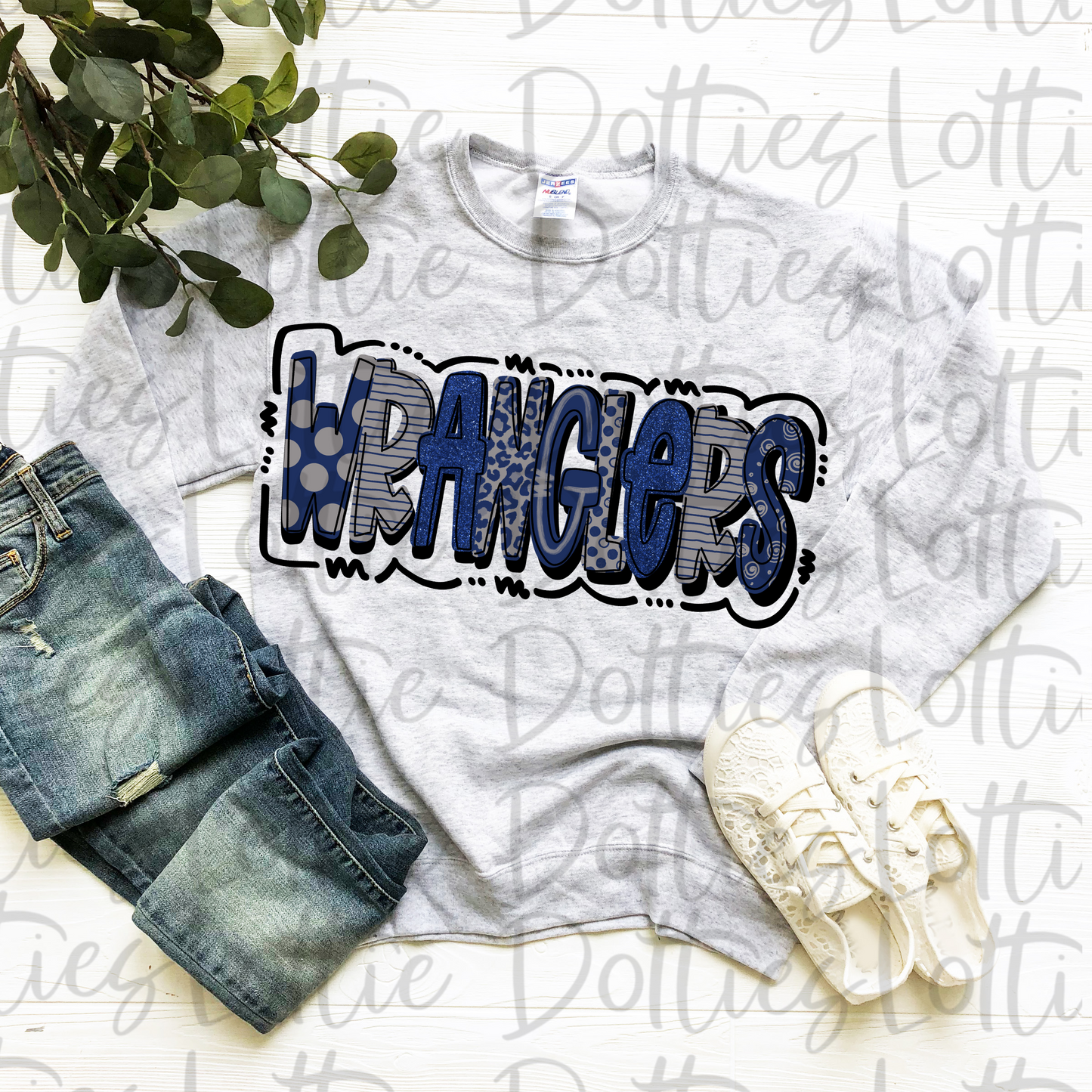 Wranglers - PNG - Wranglers Sublimation - Digital Download - Navy and Gray