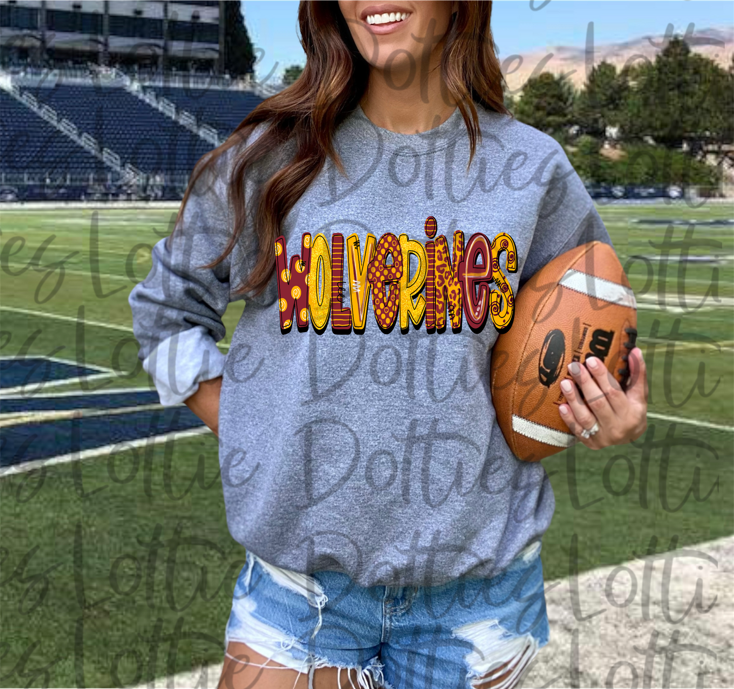 Wolverines PNG - Wolves Sublimation - Digital Download - Maroon and Gold