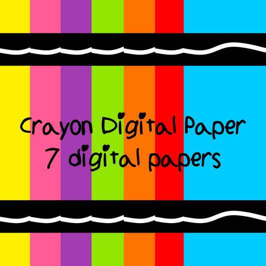 Crayon Digital Paper - Digital paper - Instant Download - Digital Download