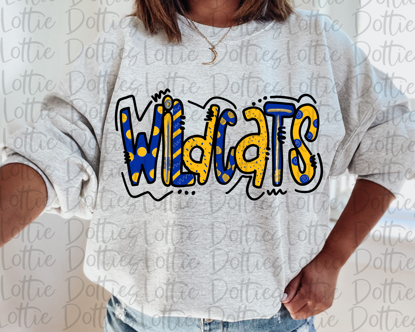 Wildcats PNG - Wildcats - sublimation - Digital Download - Blue and Gold
