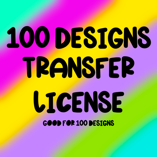 Commercial License - Transfer License - 100 Designs