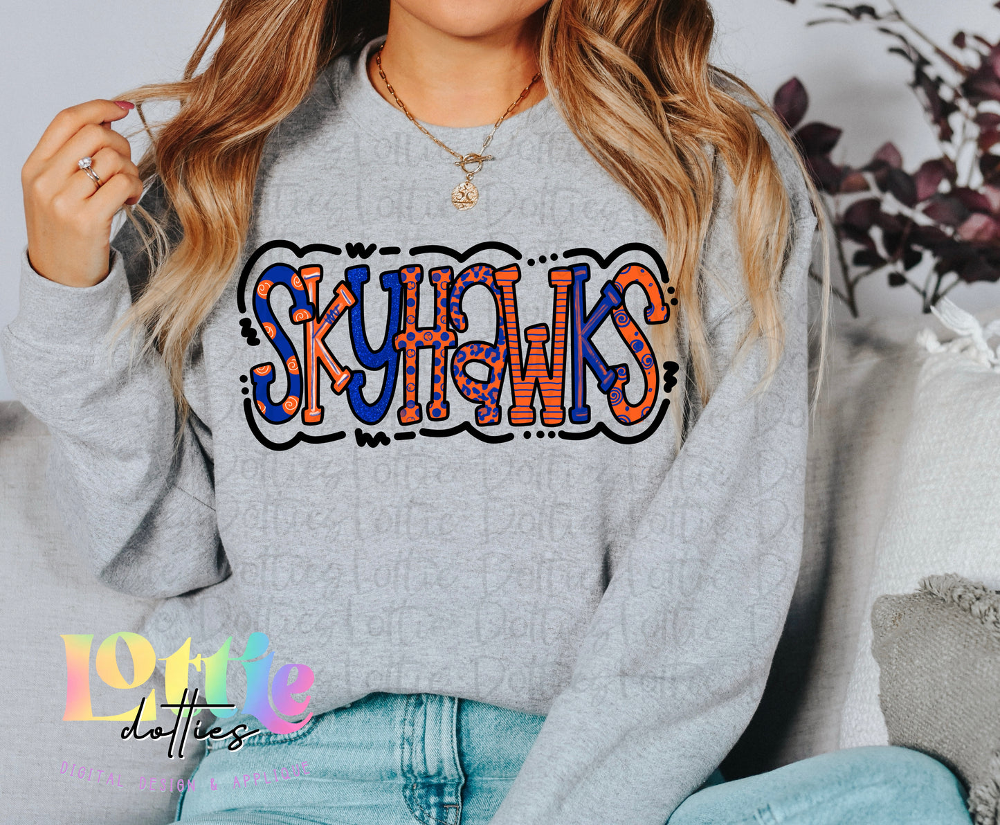 Skyhawks PNG - Skyhawks Sublimation - Digitial Download - Blue and Orange