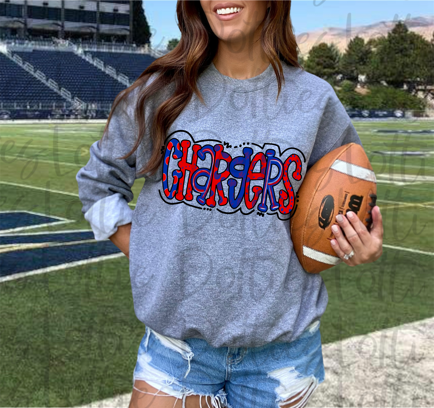 Chargers PNG - Chargers Sublimation design - Digital Download - Red and Blue