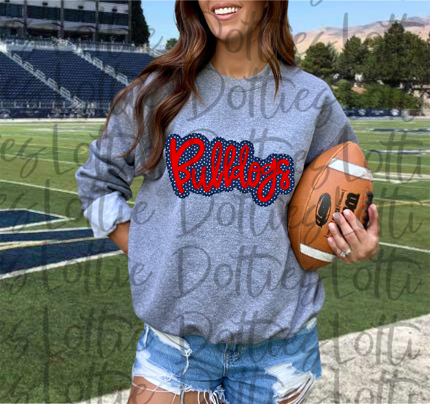 Bulldogs PNG - Bulldogs sublimation design - Digital Download - Navy and Red
