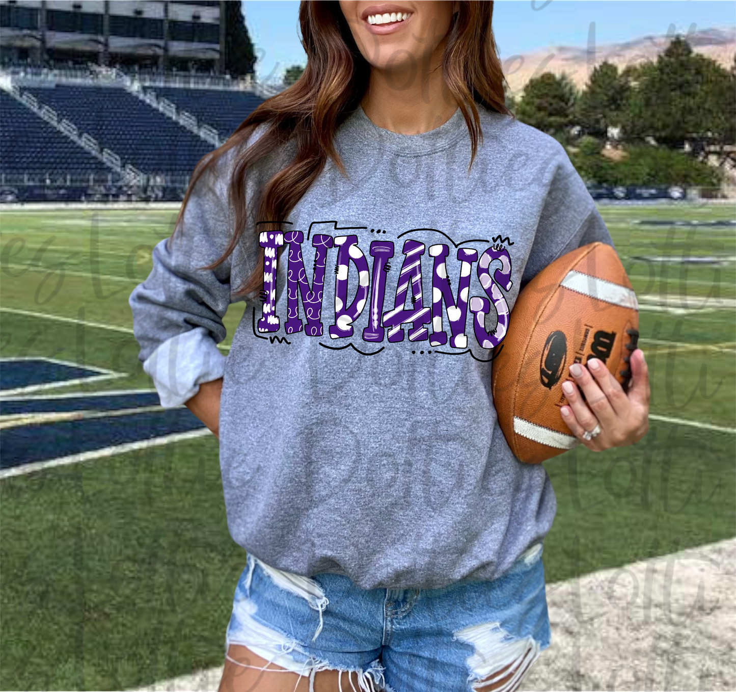 Indians PNG - Indians sublimation design - Digital Download - Purple and White