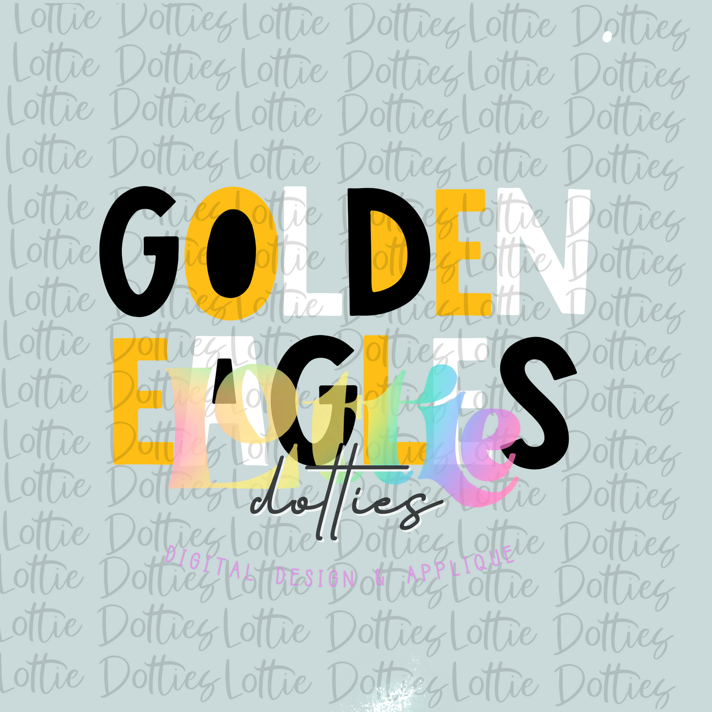 Golden Eagles PNG - Eagles Filled sublimation design - Digital Download - Black, Gold and White Filled