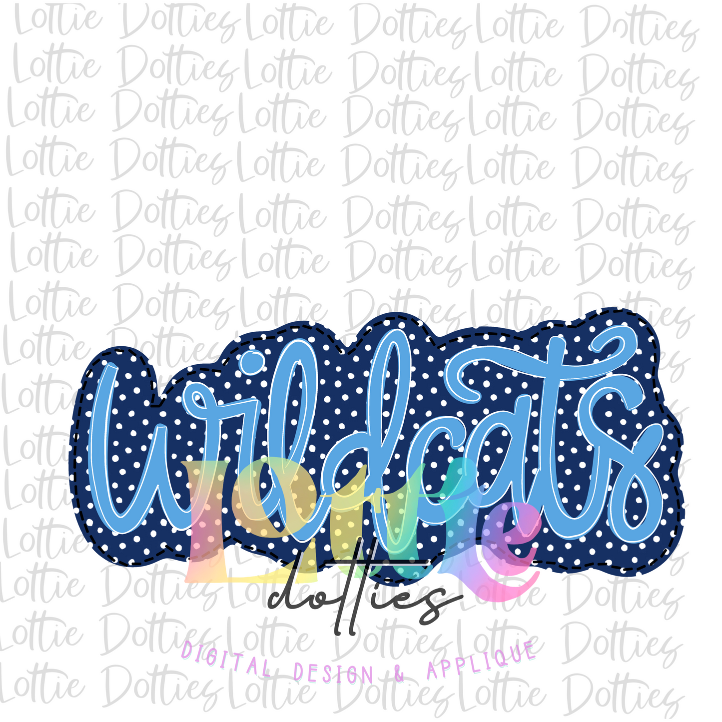 Wildcats PNG - Wildcats - sublimation design - Digital Download - Navy and Baby Blue