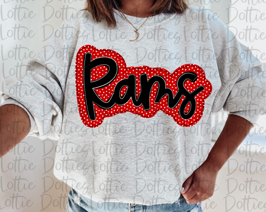 Rams PNG - Rams Sublimation design - Digital Download -  Red and Black