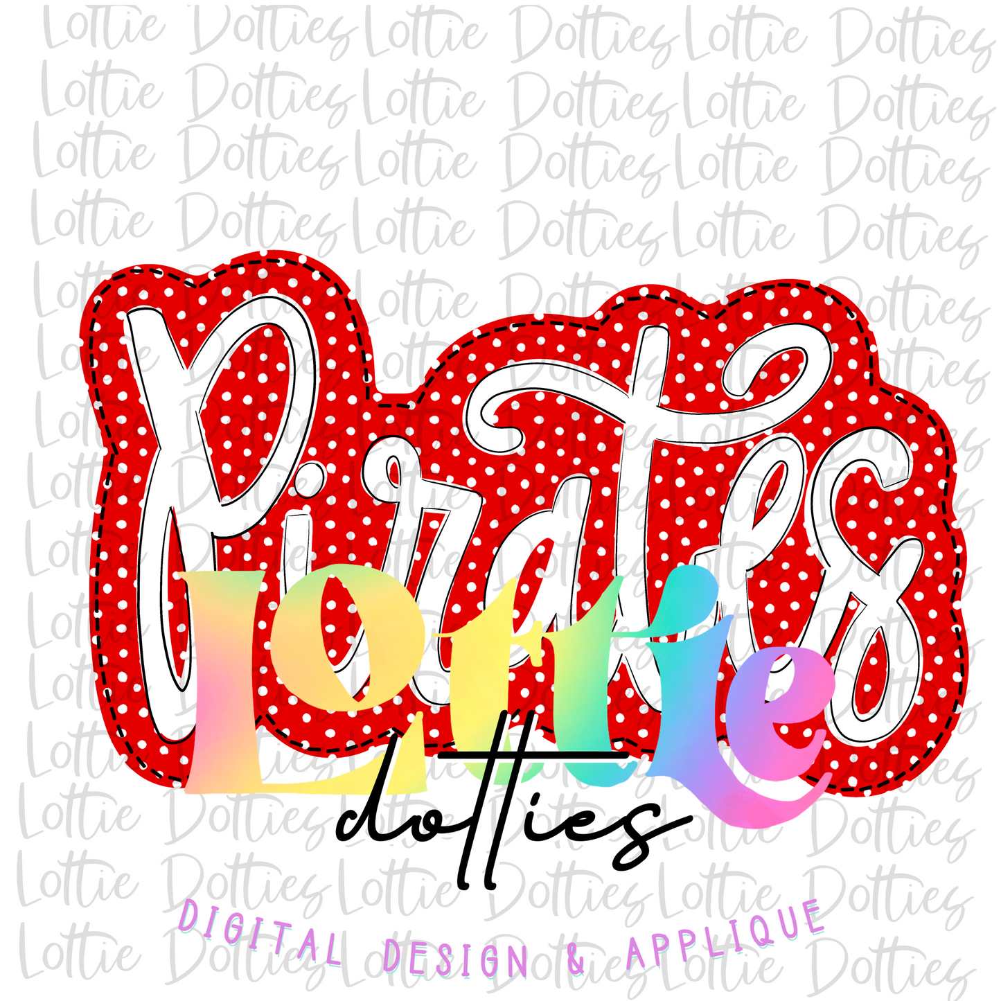 Pirates - PNG - sublimation design - Digital Download Red and White