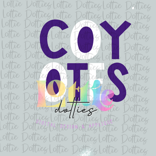 Coyotes PNG - Coyotes  Sublimation - Digital Download - Purple and White
