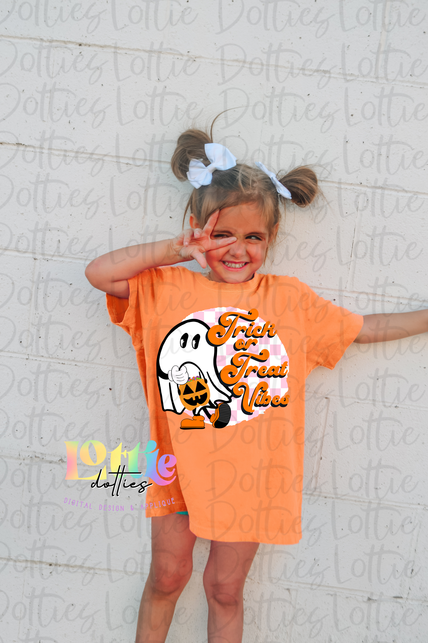 Trick or Treat Vibes Pink PNG- Halloween Design Sublimation - Digital Download