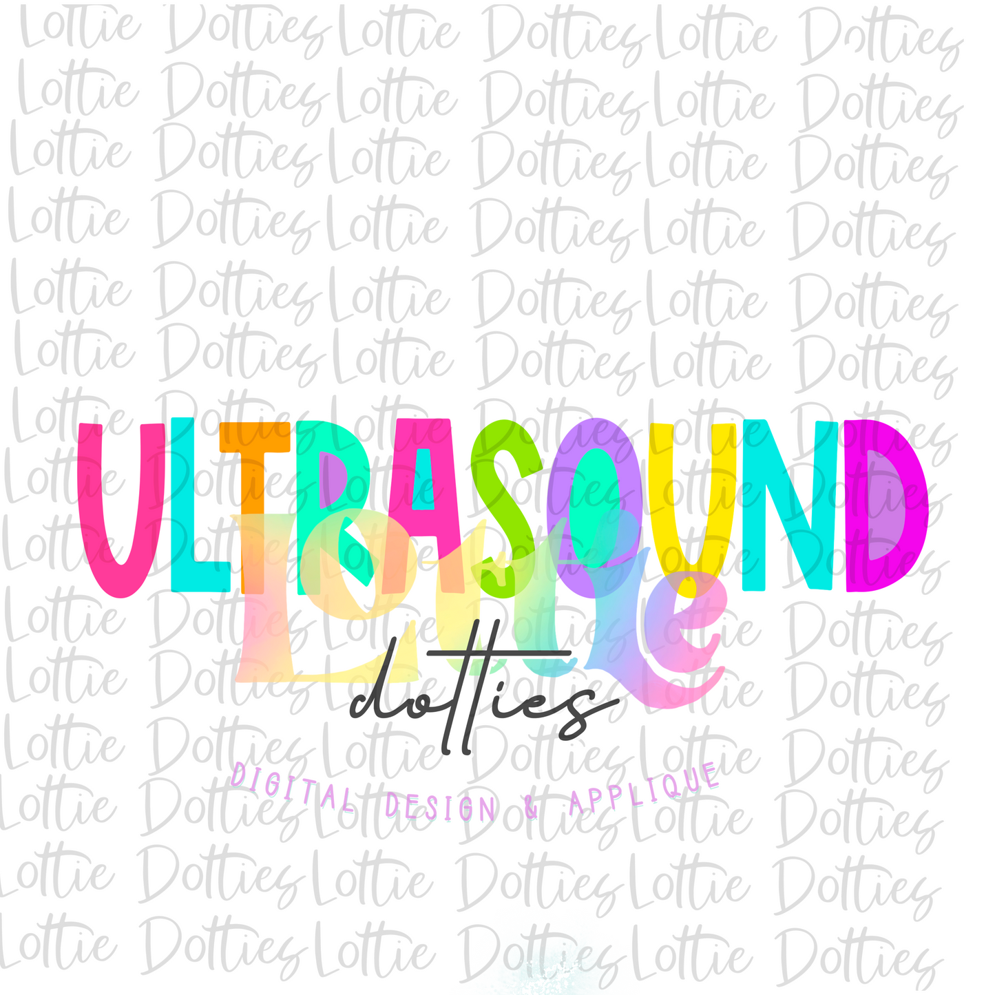 Ultrasound PNG - Sonography - Ultrasound Design - Digital Download- Bright Filled