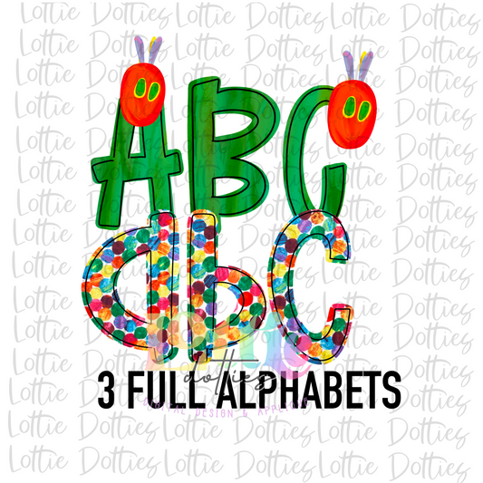 Caterpillar Alpha Pack - Alphabet Clipart - Instant Download  - Alpha Pack