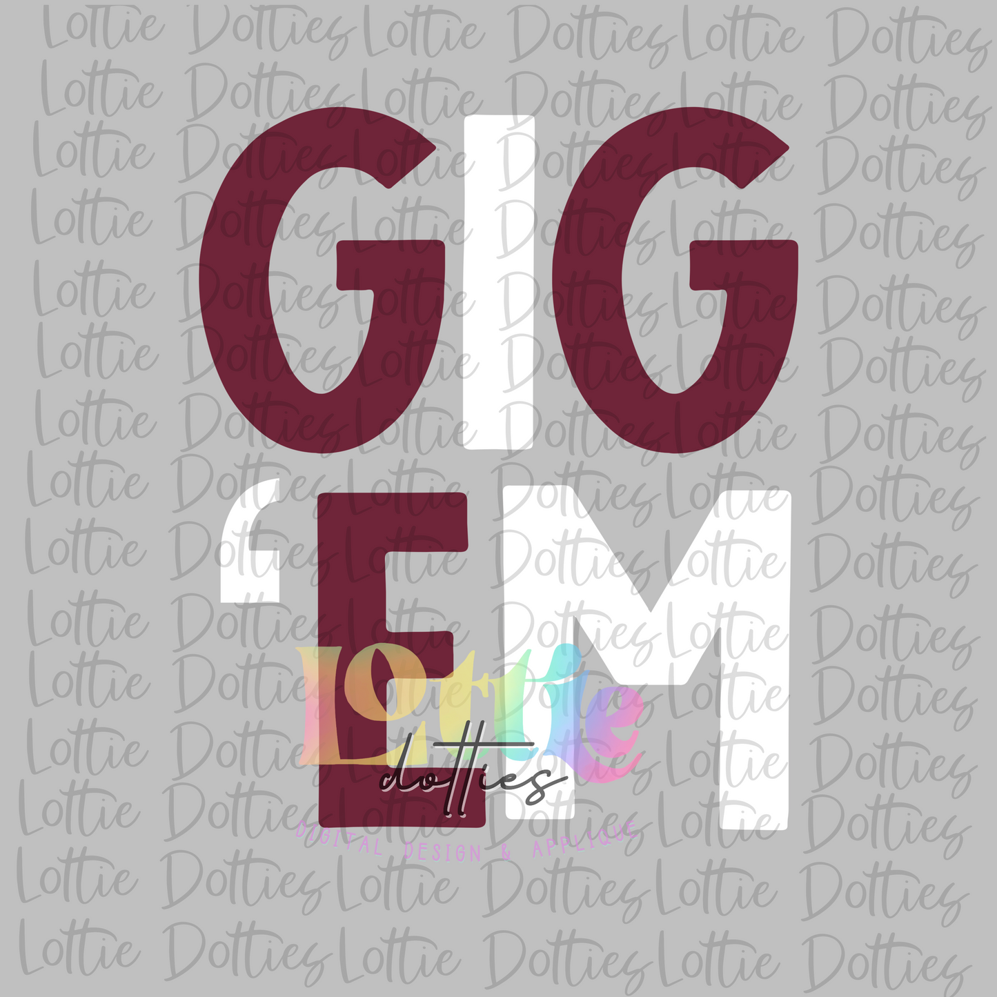 Gig ' Em PNG - Gig ‘Em Sublimation - Digital Download