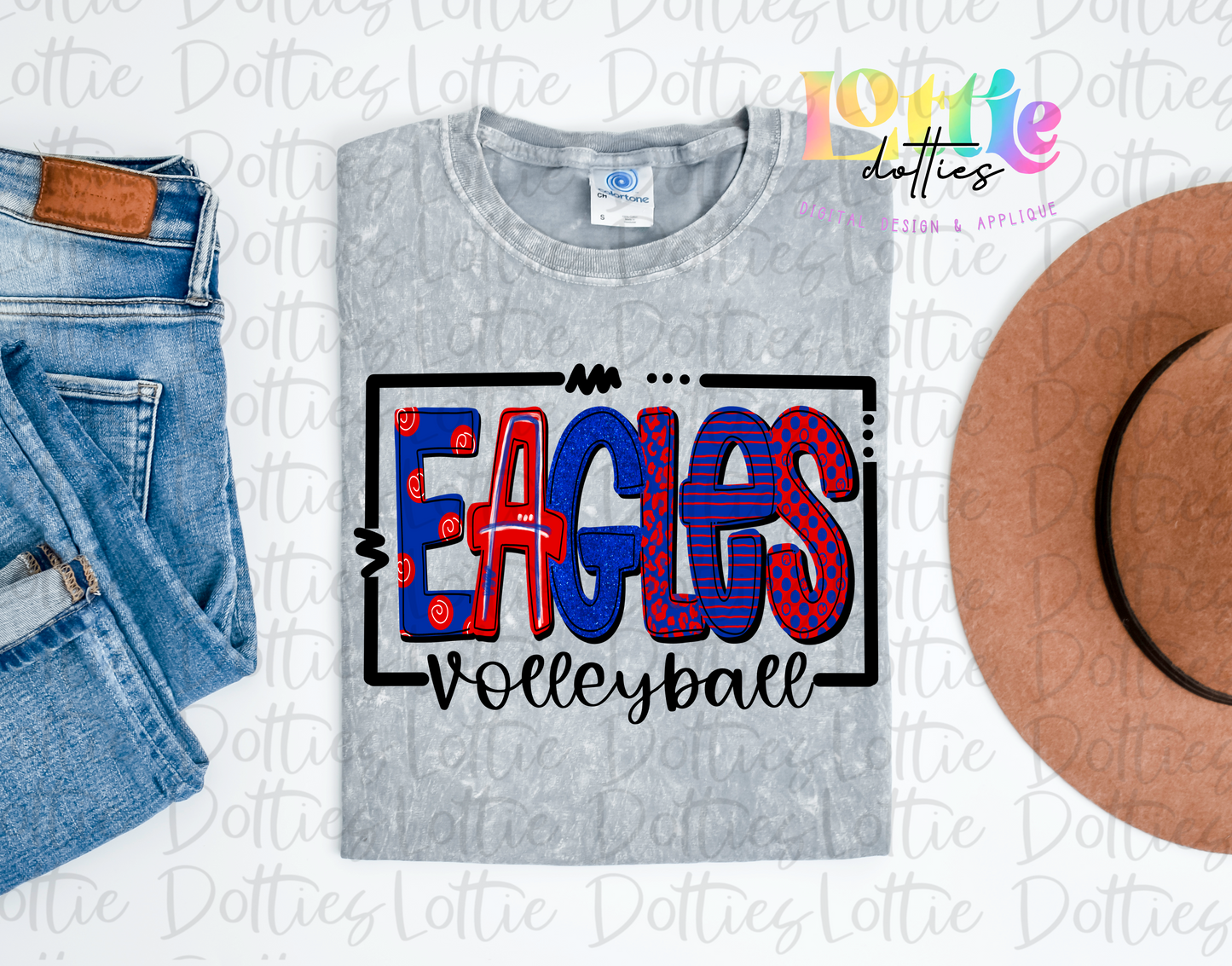 Eagles Volleyball PNG - Eagles - sublimation design - Digital Download - Red and Royal