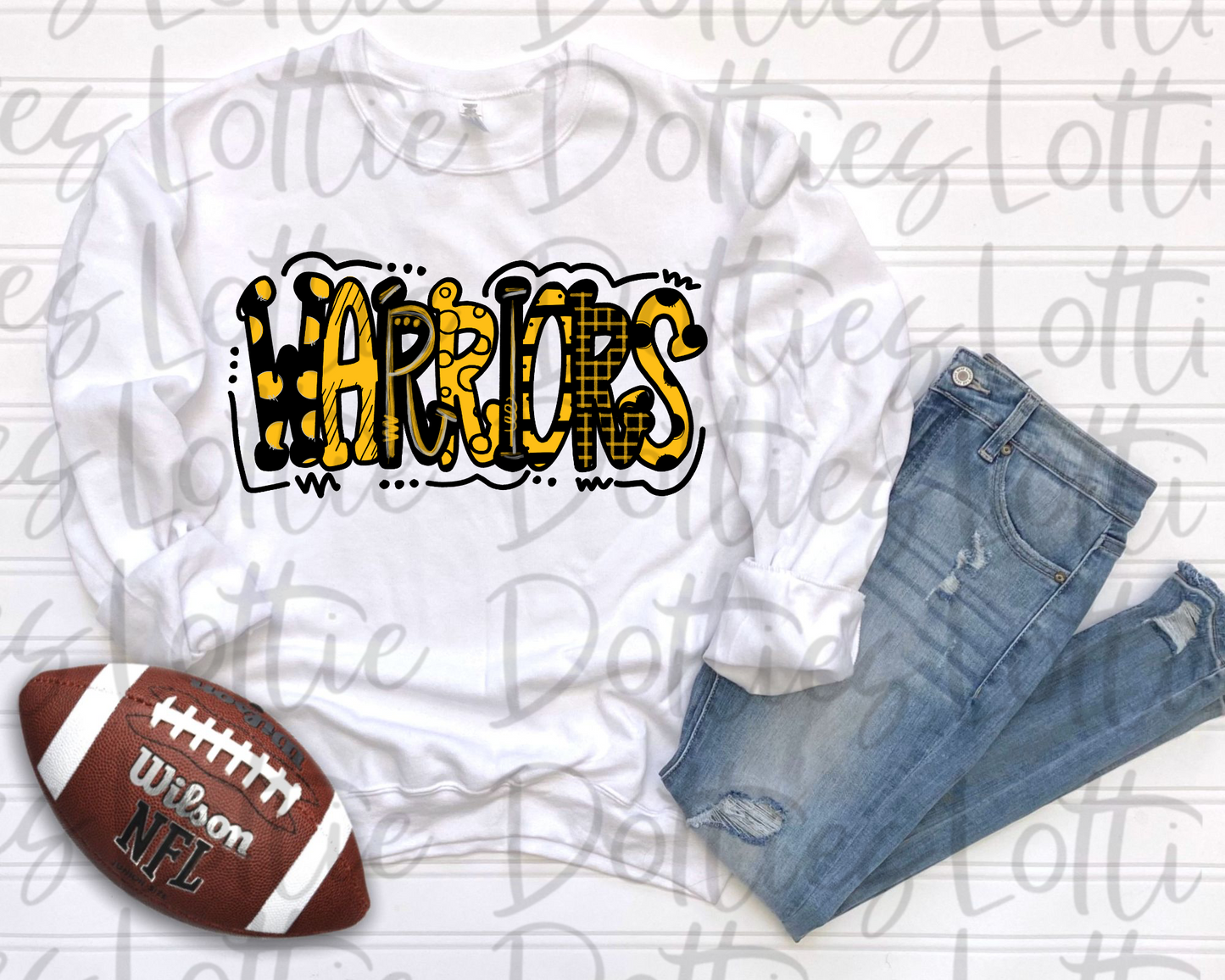 Warrior Png - Mascot Sublimation Design - Digital Download - Black and Gold