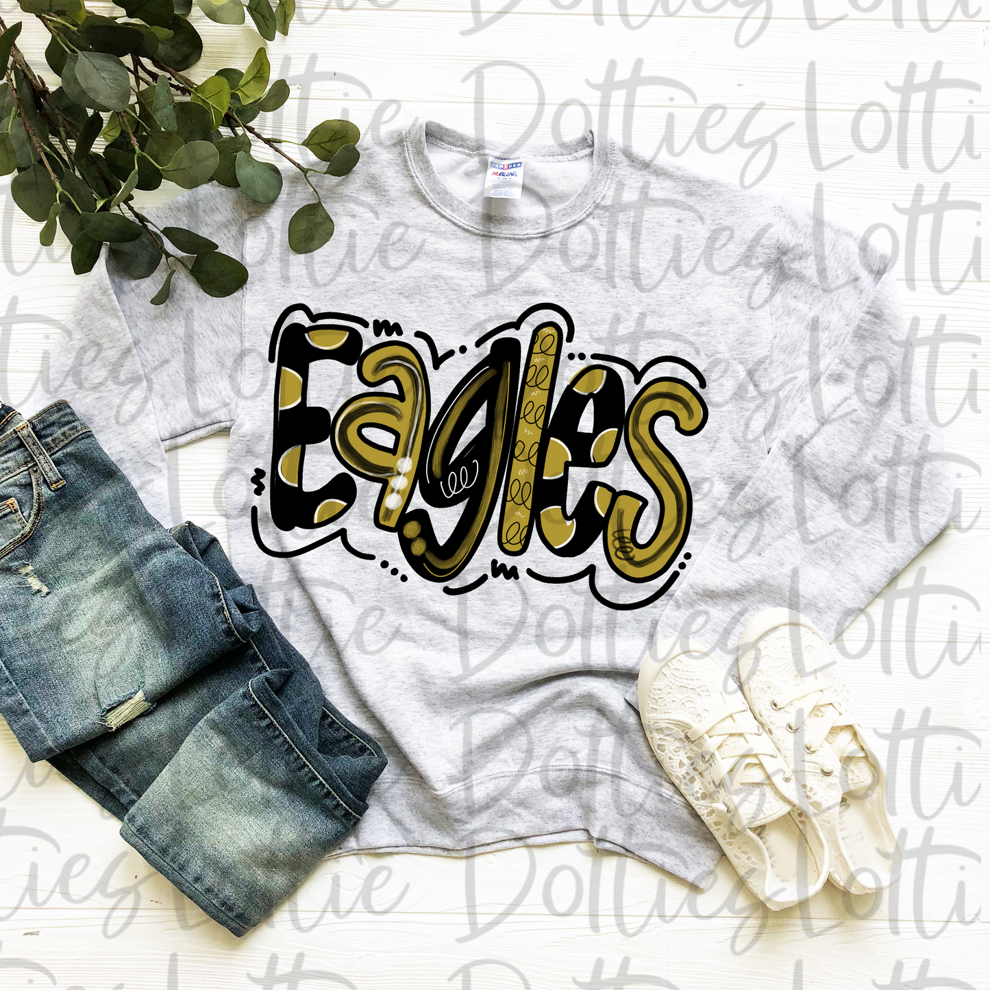 Eagles PNG - Eagles sublimation design - Digital Download - Black and Gold